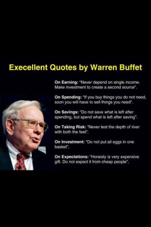 Great quote from Warren Buffet!