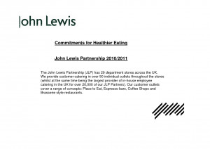 for Healthier Eating John Lewis Partnership 2010 2011 The John Lewis ...
