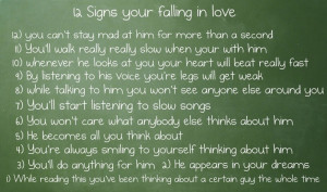 12 signs your falling in Love ♥