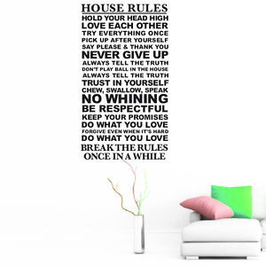 Clearance-House-Rules-Wall-Stickers-Modern-Quotes-Decal-House-Home-Art ...