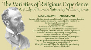 ... William James A Study in Human Nature LECTURE XVIII – PHILOSOPHY