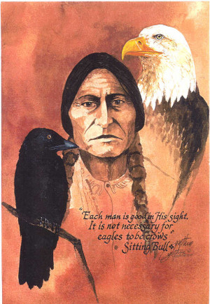 Sitting Bull,hunkpapa,souix,chief, medicine man,print,eagle,crow