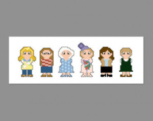 Steel Magnolias Pixel People Charac ter Cross Stitch PDF PATTERN ONLY ...