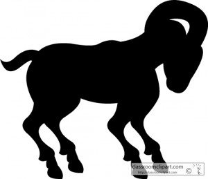 horoscopes ram animal silhouette classroom clipart