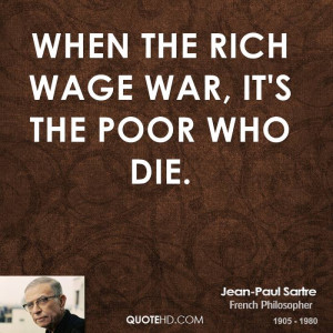 When the rich wage war, it's the poor who die.