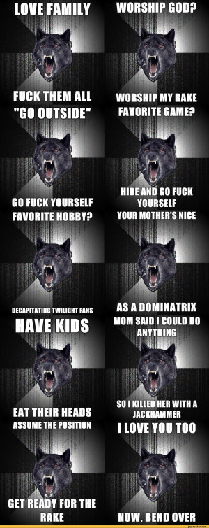 Funny Insanity Wolf