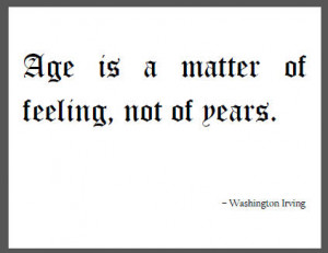 Washington Irving Quote on Age