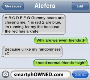 AleferaA B C D E F G Gummy bears are chasing me, 1 is red 2 are blue ...