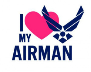 ... Love My Airman Car Decal - Air Force - Military wife, girlfriend, mom