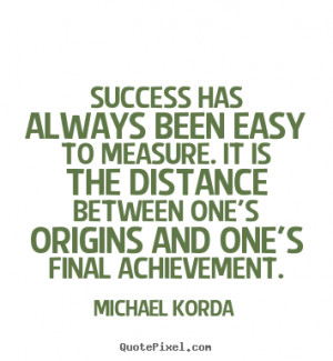 Success quote - Success has always been easy to measure. it..
