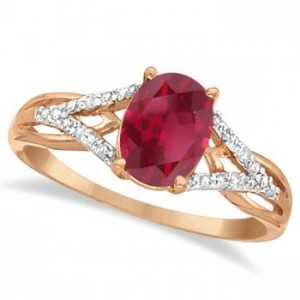 Ruby Rings with Diamonds