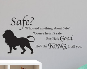 Chronicles of Narnia Aslan Safe Wall Quote - C.S. Lewis - Wall Decal ...
