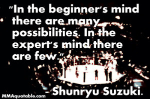 you have an empty mind you can learn endlessly in the beginner s mind ...