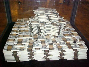 money stacks Image