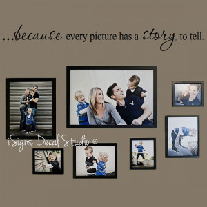 Every Picture Has a Story to Tell – Wall Quote – Family Wall Quote ...