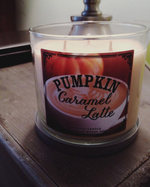 happy coffee fall autumn cozy candle latte caramel bath and body works ...