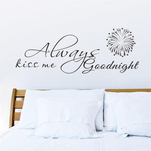 Hot-sell-Always-kiss-me-goodnight-quotes-wall-stickers-home-decoration ...