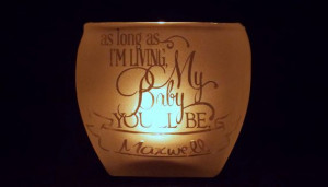 ... child loss memorial candle holder I'll Love You Forever Book Quote