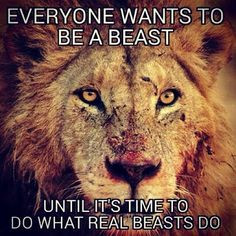 Beast motivation, beast mode, gym moto, lion More