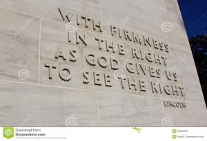Lincoln quote on the eternal light peace memorial in gettysburg.