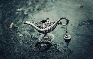 arabian, enchanting, genie, lamp, magic, water