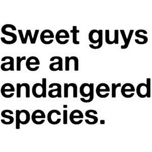 Sweet Guys are an Endangered Species