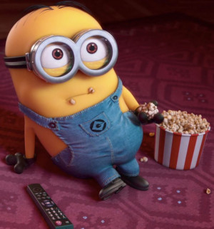 Minion Eating Popcorn