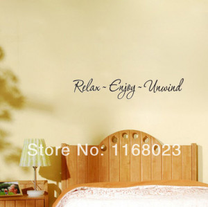 RELAX ENJOY UNWIND Quote Vinyl Wall Decal Sticker for home(China ...