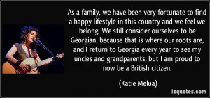 As a family, we have been very fortunate to find a happy lifestyle in ...