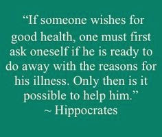 Just want to share these quotes from Hippocrates first...