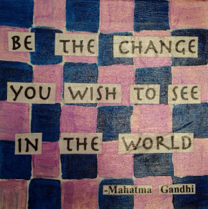 Gandhi Inspirational Quote Collage
