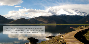 Louis L'Amour Travel Quote