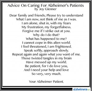 Advice on Caring for Alzheimer's Patients