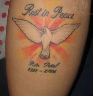 Rest In Peace Dove Tattoo