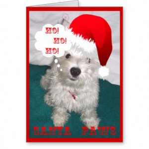 Santa Paws Cute Puppy Christmas Card