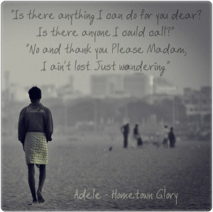 Adele Hometown Glory Lyrics