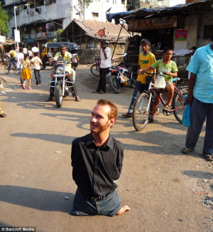 Nick pictured during his travels in India. He has visited 24 different ...