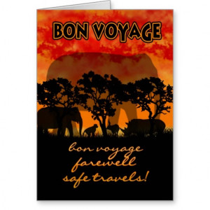 Bon Voyage Card - African scenery Farewell Card