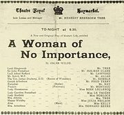 Woman of No Importance program from 1930
