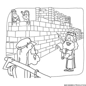 Nehemiah Rebuilding the Wall Coloring Page