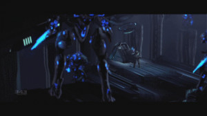 Blue Prometheans are just standing around, maybe even helping Chief ...