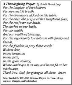 Prayer of Thanksgiving and Praise. In 2014 will celebrate Thanksgiving ...