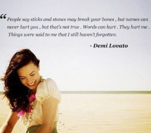 Demi Lovato: “They hurt me.”