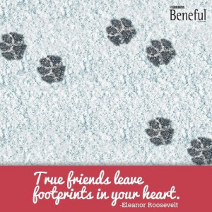 true friends leave footprints...