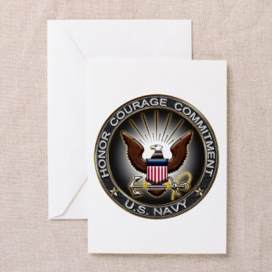 USN Eagle Honor Courage Commi Greeting Card