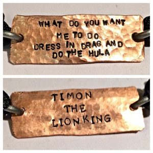 The little mermaid Ariel inspired quote, two sided copper bracelet