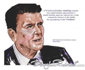 Ronald Reagan portrait and quotation