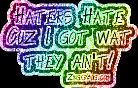 Glitter Graphic Comment: Haters Hate Rainbow Glitter Text