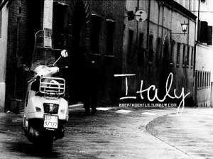 alone, italia, italy, quote, quotes, typography, vespa