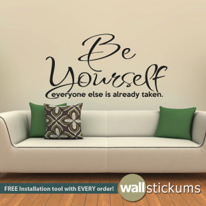 room-wall-decal-quoteswall-decal-quote-be-yourself-living-room-bedroom ...